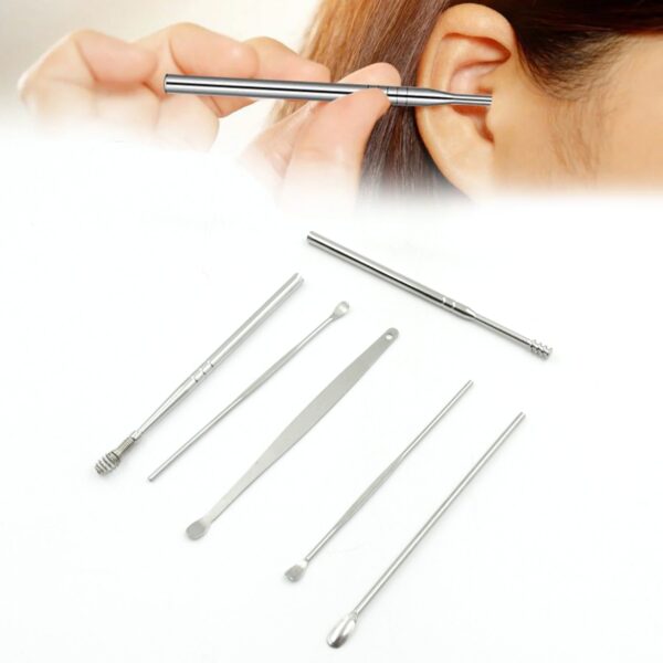 Ear Wax Removal Kit â€“ Portable Ear Cleaning Tool with Keychain Holder (6 Pc)