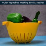 Plastic Fruits Vegetable Noodles Pasta Washing Bowl & Strainer - Image 3