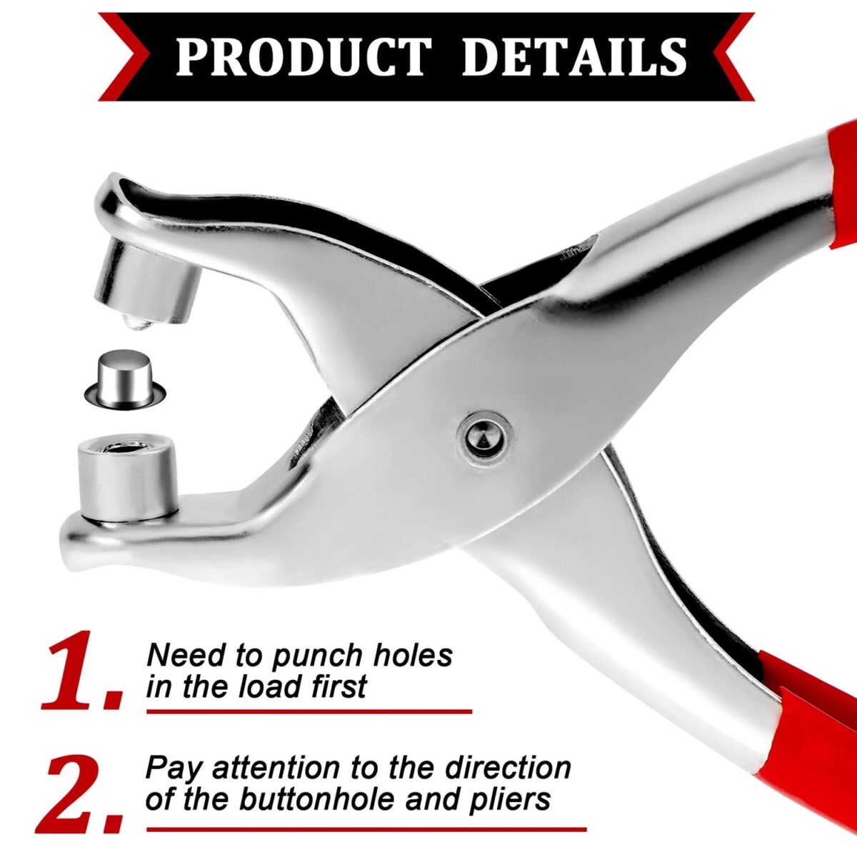 Grommet Setting Tool with 25 PCS Gold Eyelets Grommets Steel Hole Punch Setter Kit for Leather, Canvas, All Fabrics Men and Women Clothes, Shoes, Belts, Crafts - Image 5