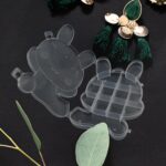 Transparent Cartoon Bear Clear Plastic Storage Box Jewelry Organizer Holder Cabinets For Small objects (1 Pc Mix Color) - Image 8
