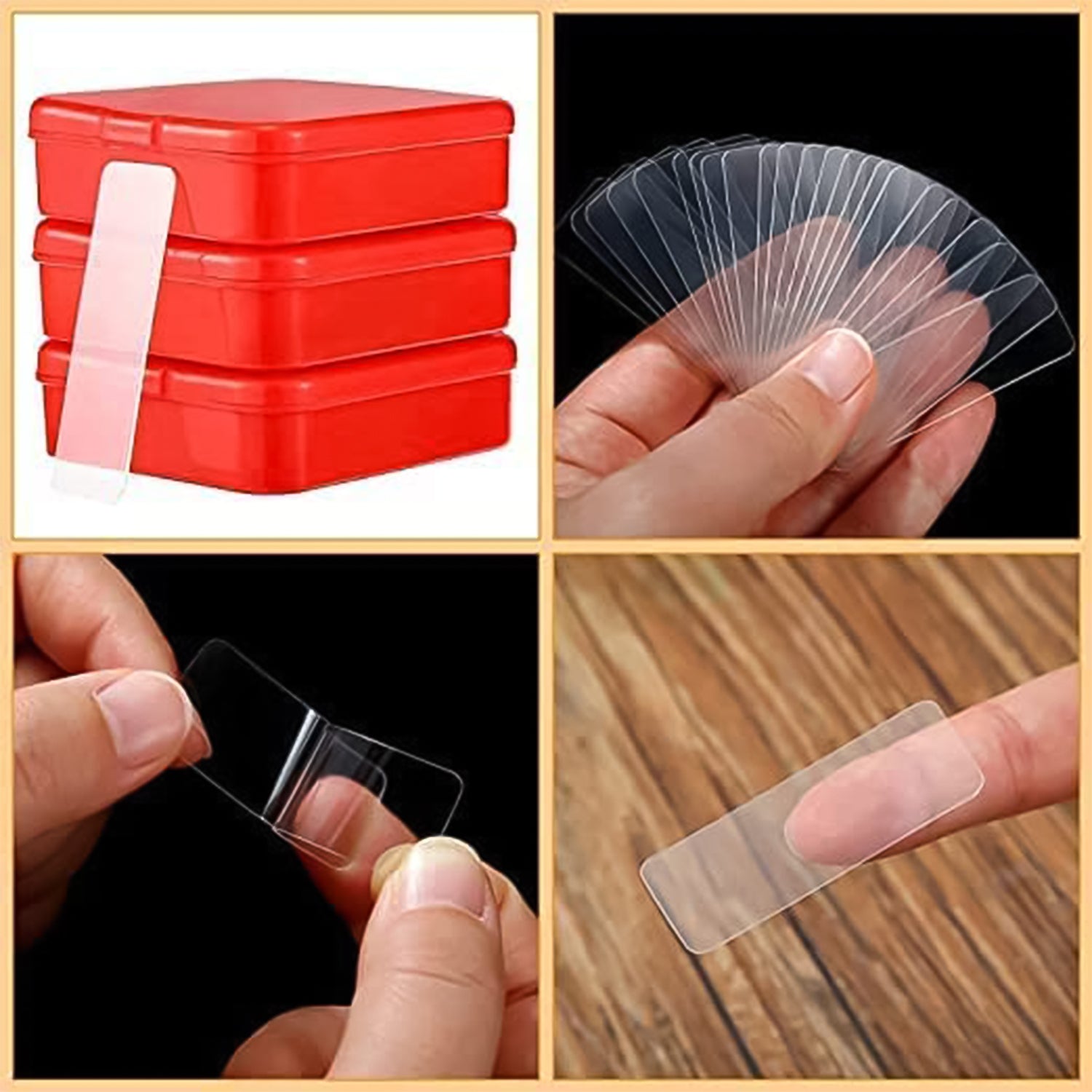 02_74746b2a-7d9a-4ab9-9544-d654006f2888.jpg 60-Piece (Approx) ââ¬â Double-Sided Transparent Adhesive Stickers - Image 6