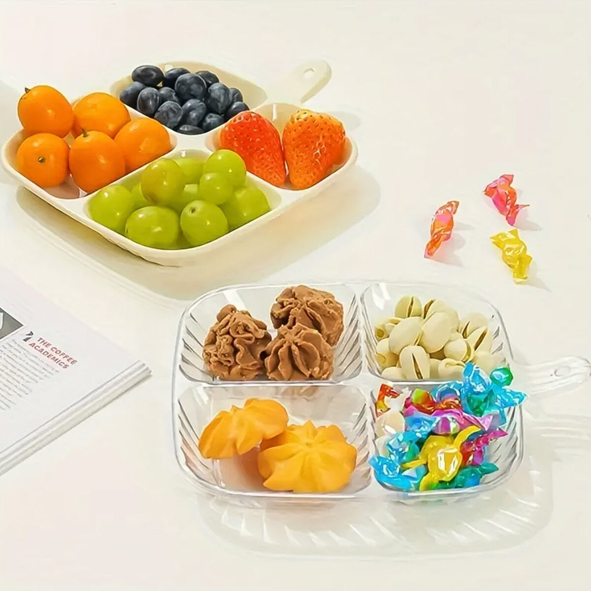Plastic Kitchen Trays for Serving (4 Compartment / 1 Pc) - Image 6