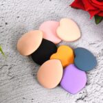 Mini Finger Makeup Powder Puff (Multicolour, 8 Pcs Set) - Image 3