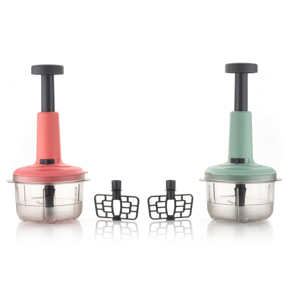 2-in-1 Push Chopper 800ml with Stainless Steel Blade for Quick Food Prep - Image 4