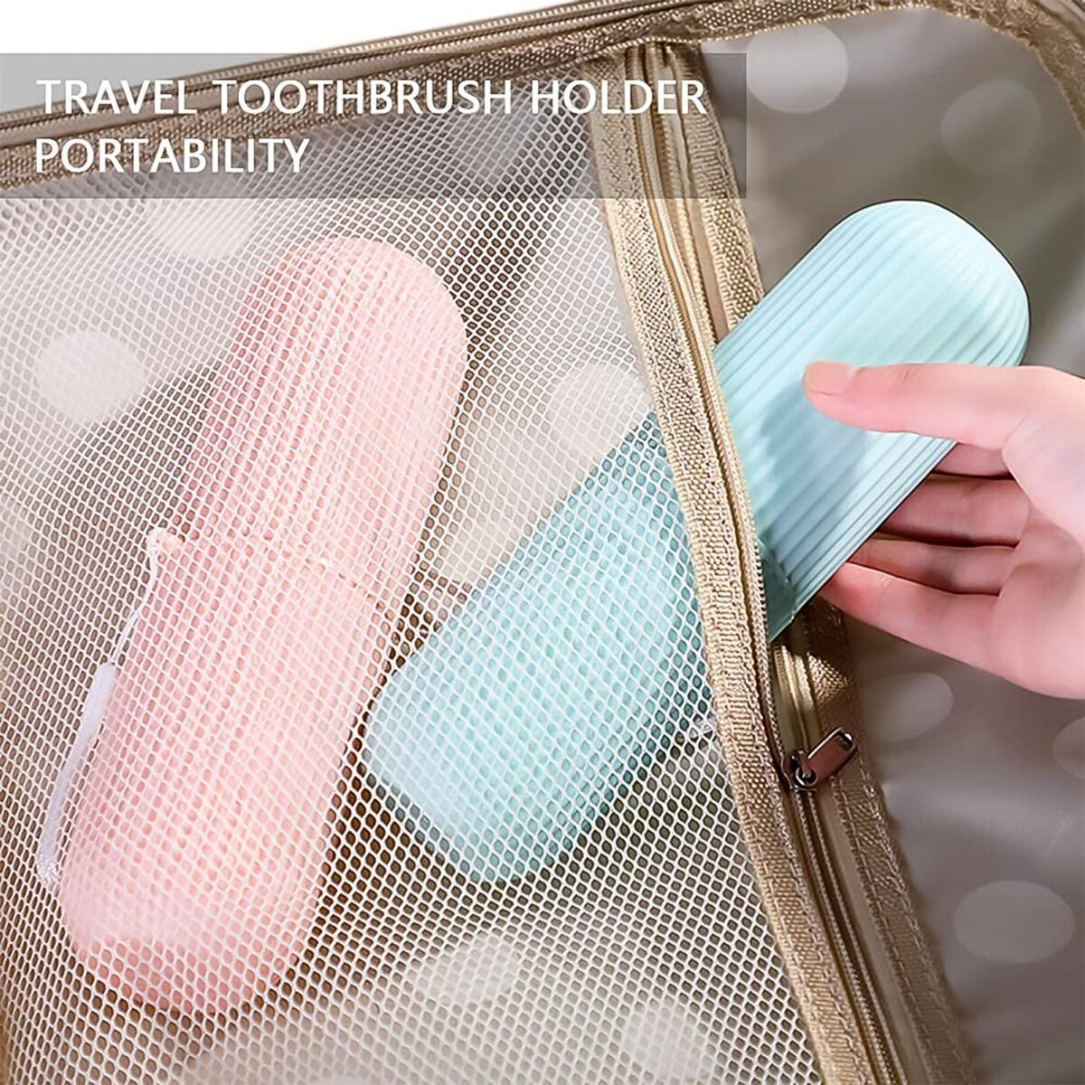 Capsule Shape Travel Toothbrush Toothpaste Case Holder (Multicolor / 3 Pcs Set) - Image 6