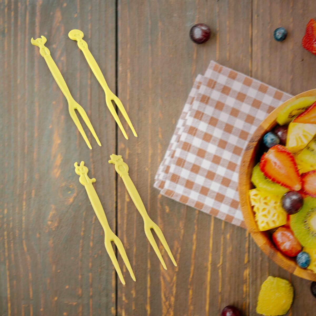 Plastic Fruit Forks Cake Dessert Forks Mini Forks (50 Pcs Set) - Image 4