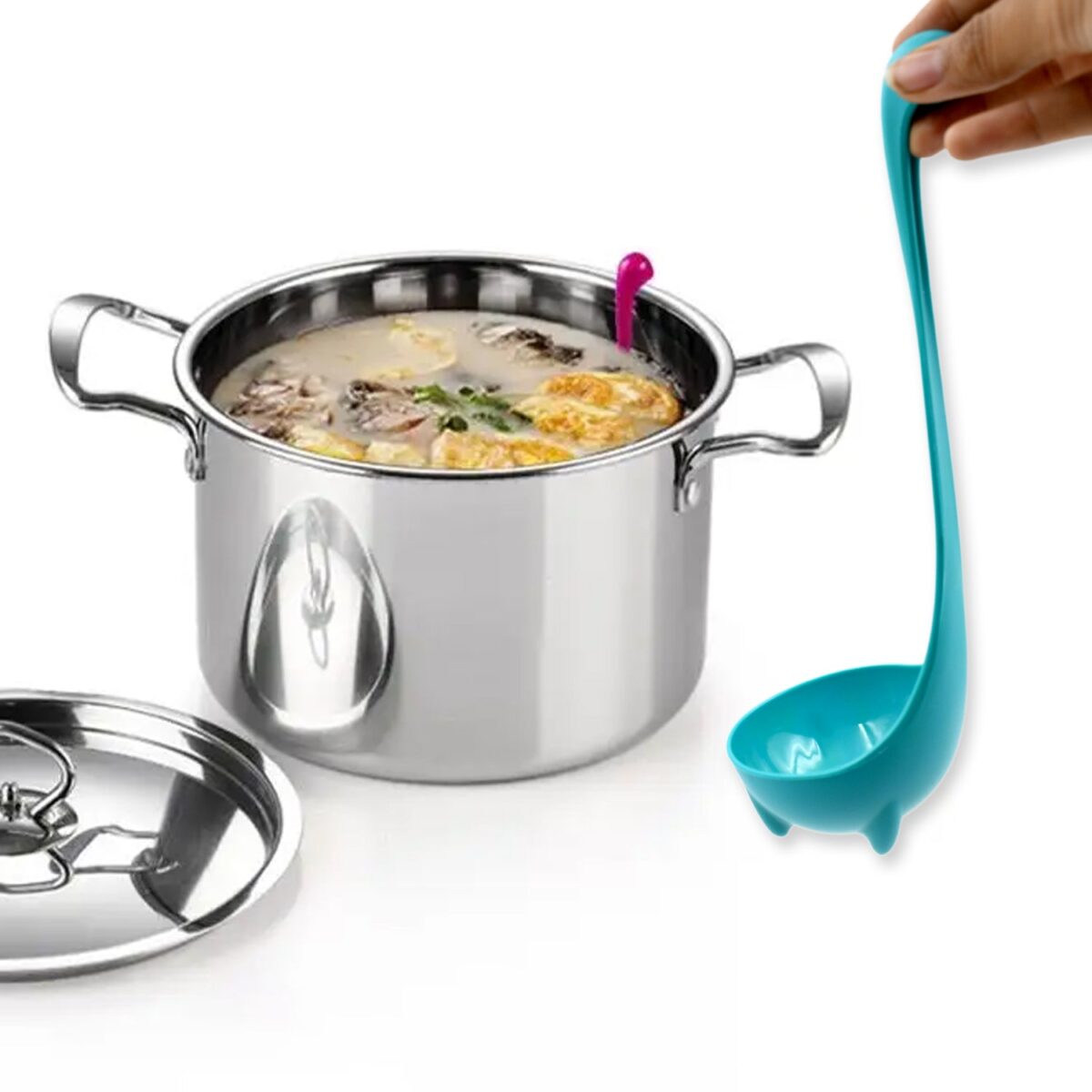 Multifunctional Colander Spoon: Soup Strainer, Long Handle, Kitchen Tool - Image 1