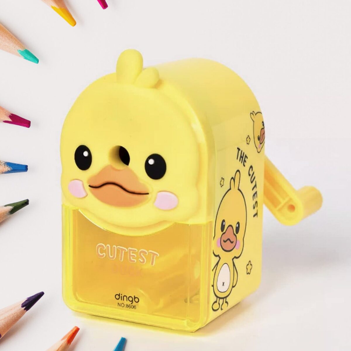Plastic Cutest Duck Pencil Sharpener (1 Pc) - Image 1