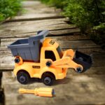 Engineering Vehicles Nut Assembly Toy â€“ DIY Vehicle Model Set for Kids, Simulation Car Construction Toy (2 Pc Set) - Image 3