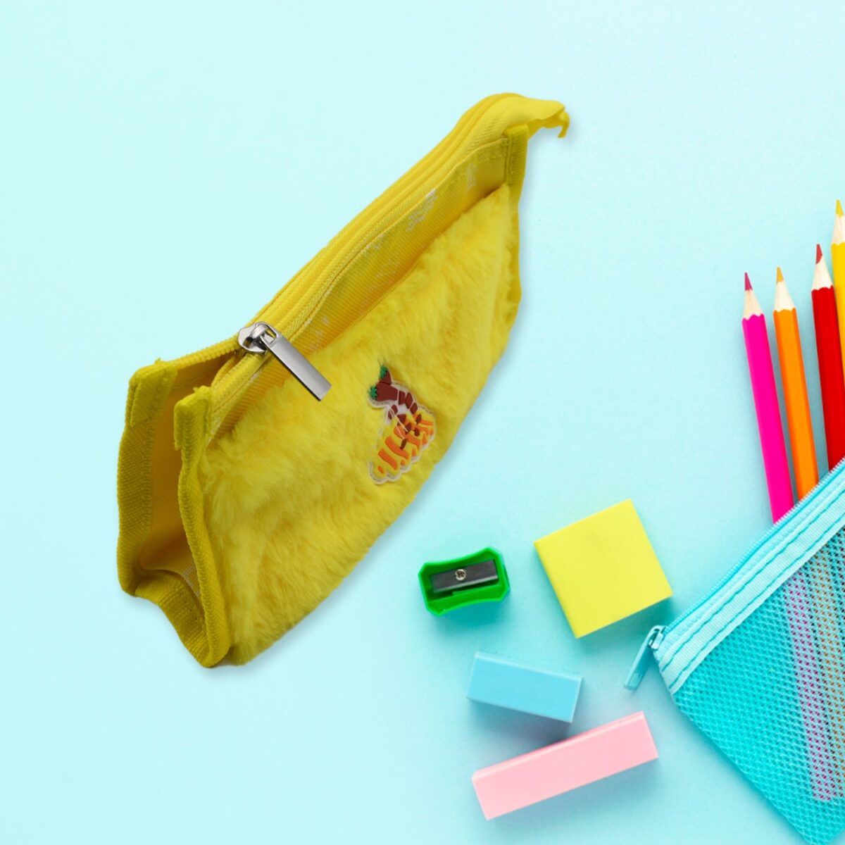 Smart Double Pocket Zipper Pouch Ã¢â‚¬â€œ Multipurpose, Washable Stationery Organizer for School & Travel (2-Pocket) - Image 3
