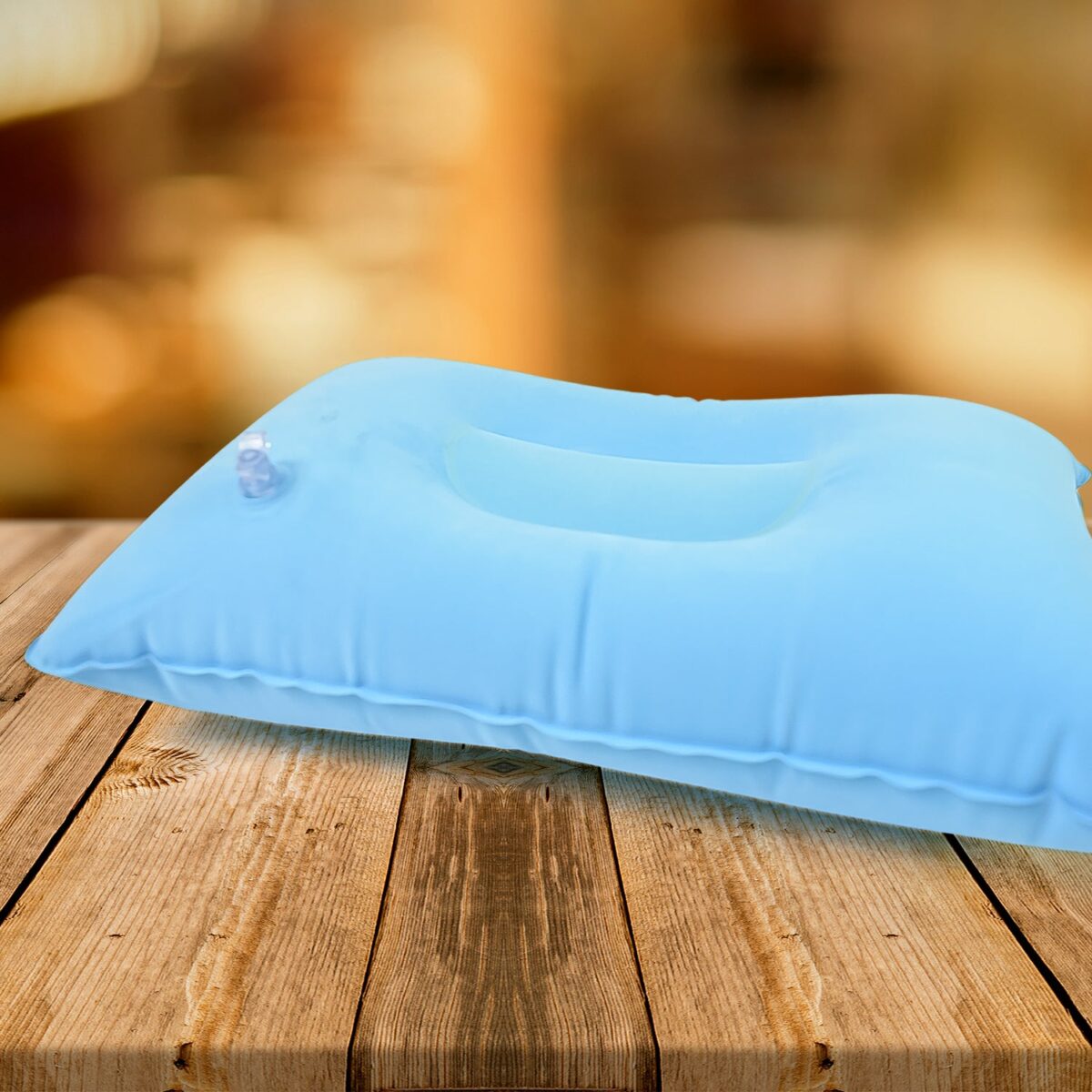 Comfortable Inflating Travel Pillow (34Ãƒâ€”21 Cm / 1 Pc / Mix Color) - Image 6