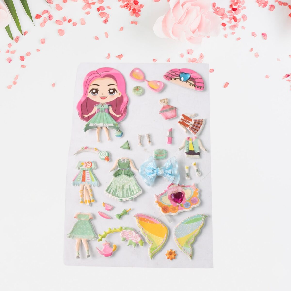 Multipurpose Adhesive 3D Stickers (1 Sheet / Mix Design) - Image 3