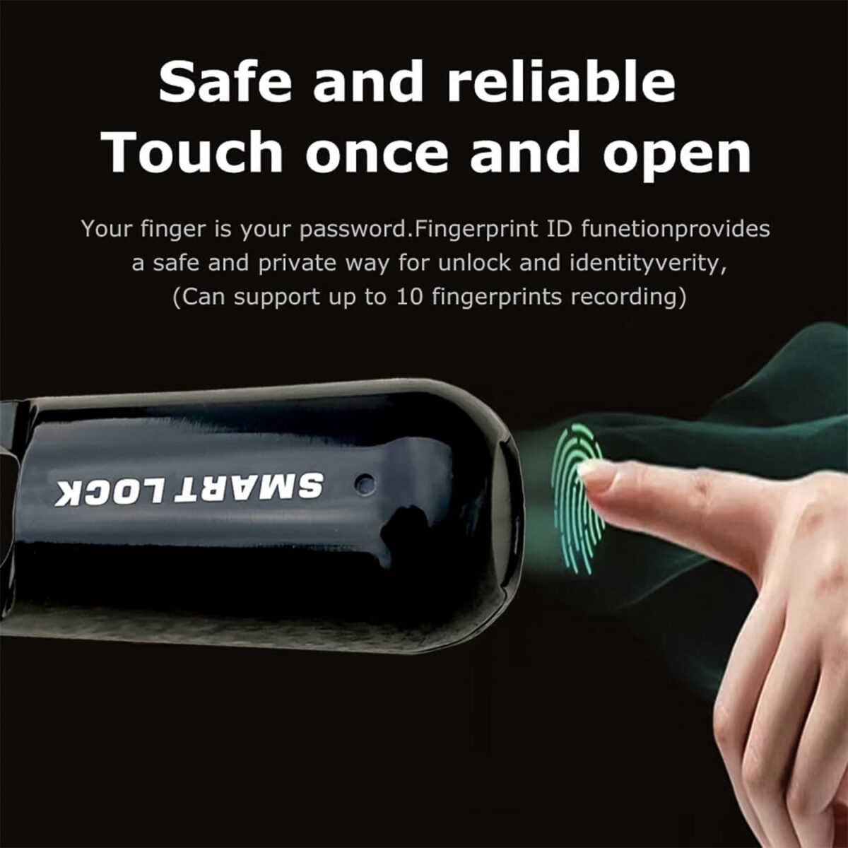 Small USB Rechargeable Smart Fingerprint Padlock for Locker - Image 7