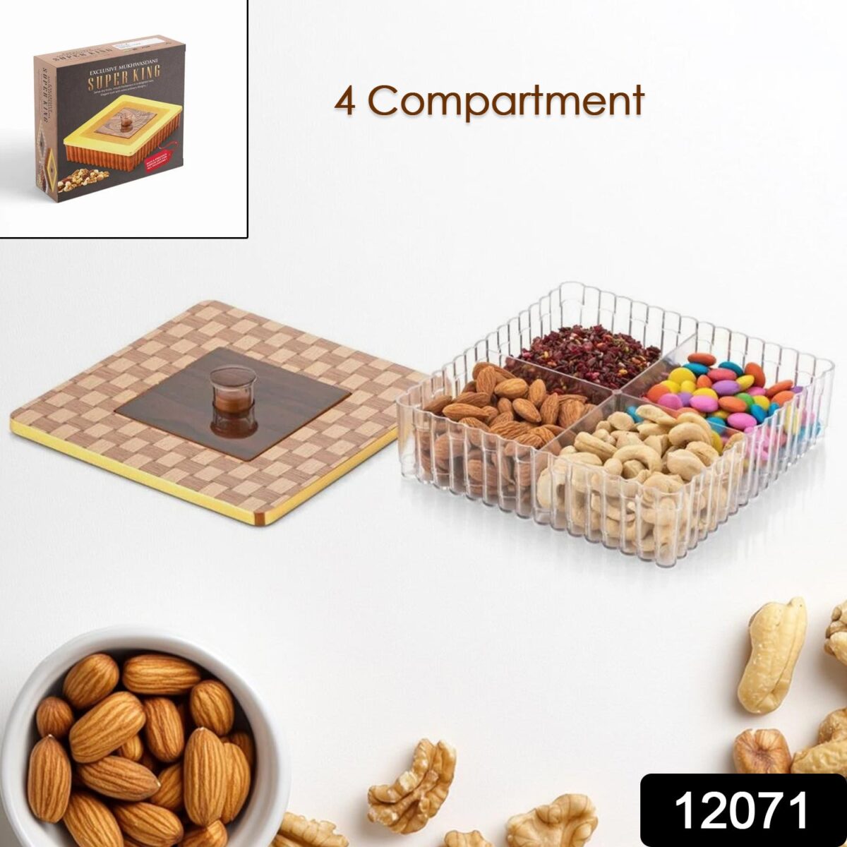 Plastic Super King Exclusive Mukhavasdani Dry Fruit boxes (1 Pc) - Image 2