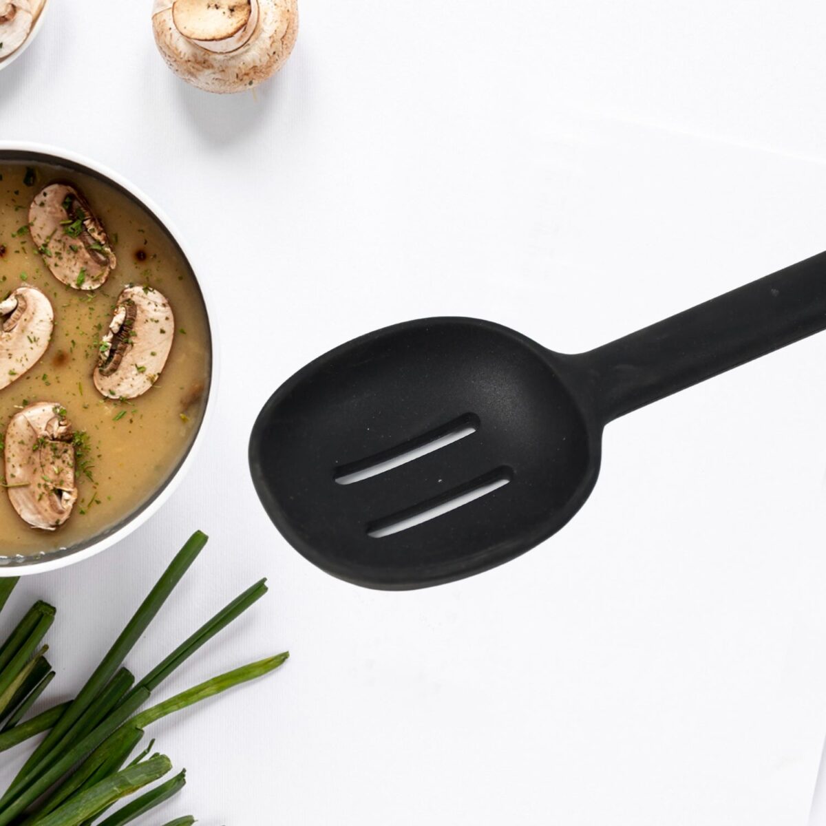 SILICON NON-STICK HEAT RESISTANT KITCHEN ITEM PREMIUM SPOON ( 1PC ) - Image 2