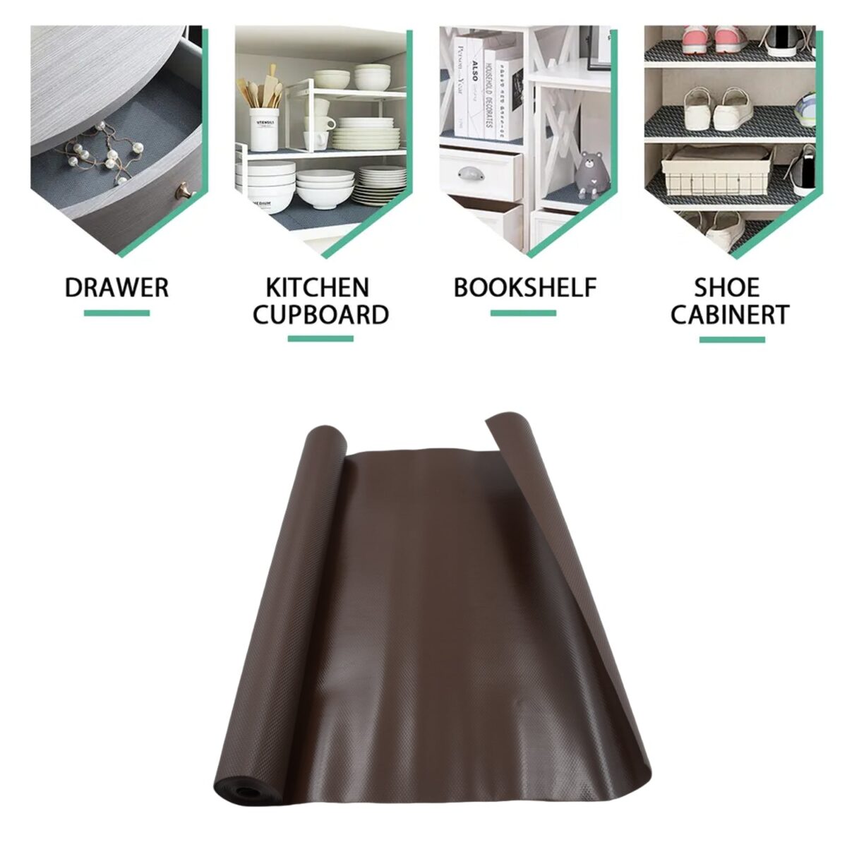 Multipurpose Anti-Slip Mat Liner Roll for Kitchen, Bathroom, Fridge & Shelves (45cmx3m) - Image 3
