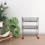 3-Tier Stainless Steel Kitchen Trolley , Fruit & Vegetable Rack - Image 2