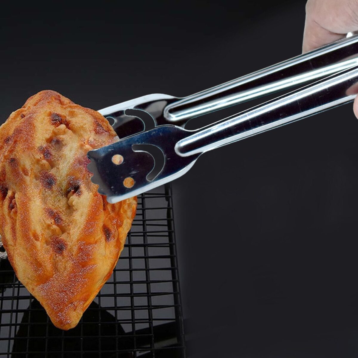 Smiley Stainless Steel Multipurpose Utility Tong (1Pc Only) - Image 7