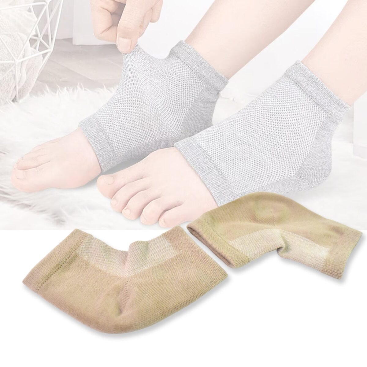 Heel Socks Overnight Heels While You Sleep (1 Pair / Mix Color) - Image 4