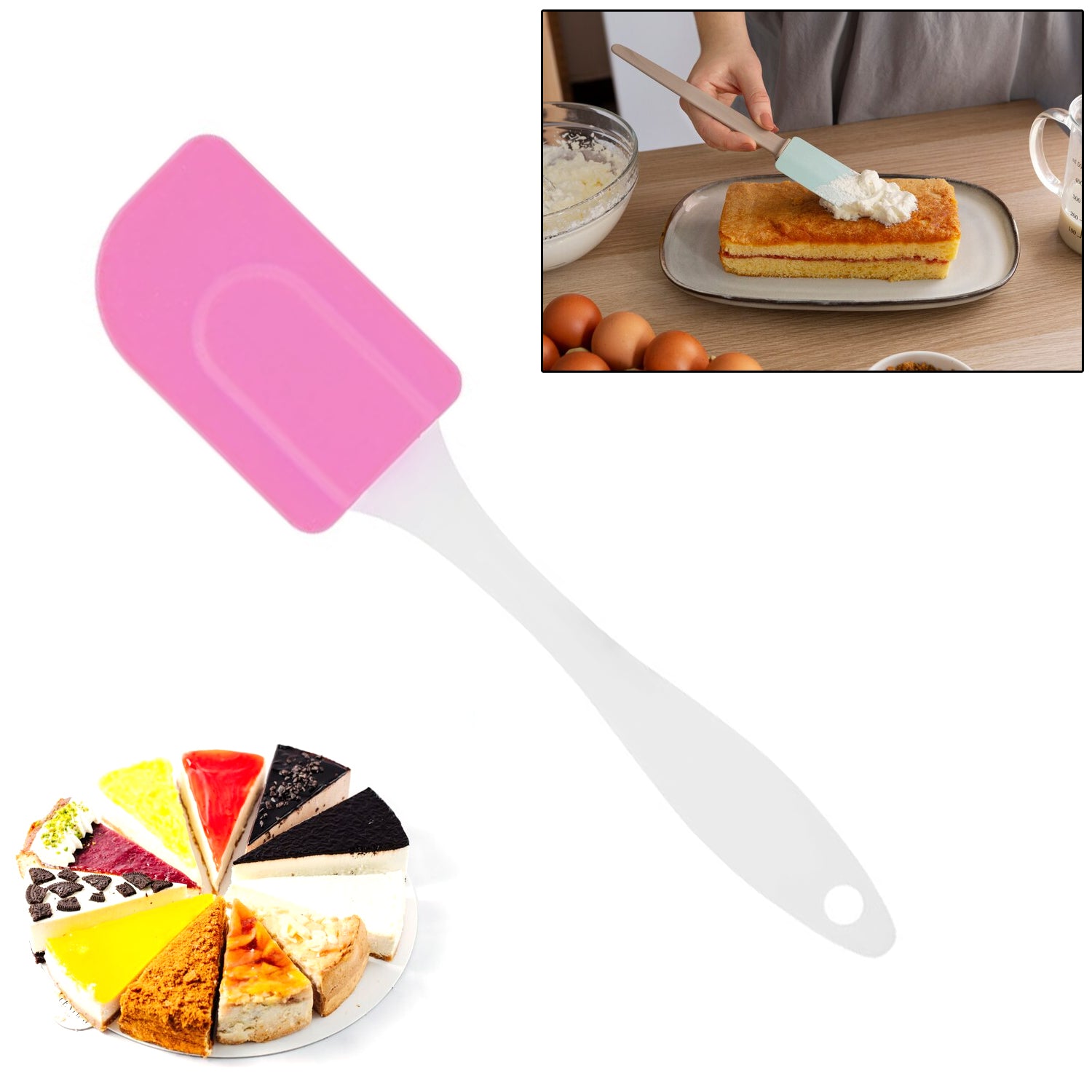 02_ac85395a-55f4-414b-9629-66f3e7246014.jpg Silicone Cooking Spatula for Baking (1 Pc / 22 Cm) - Image 1