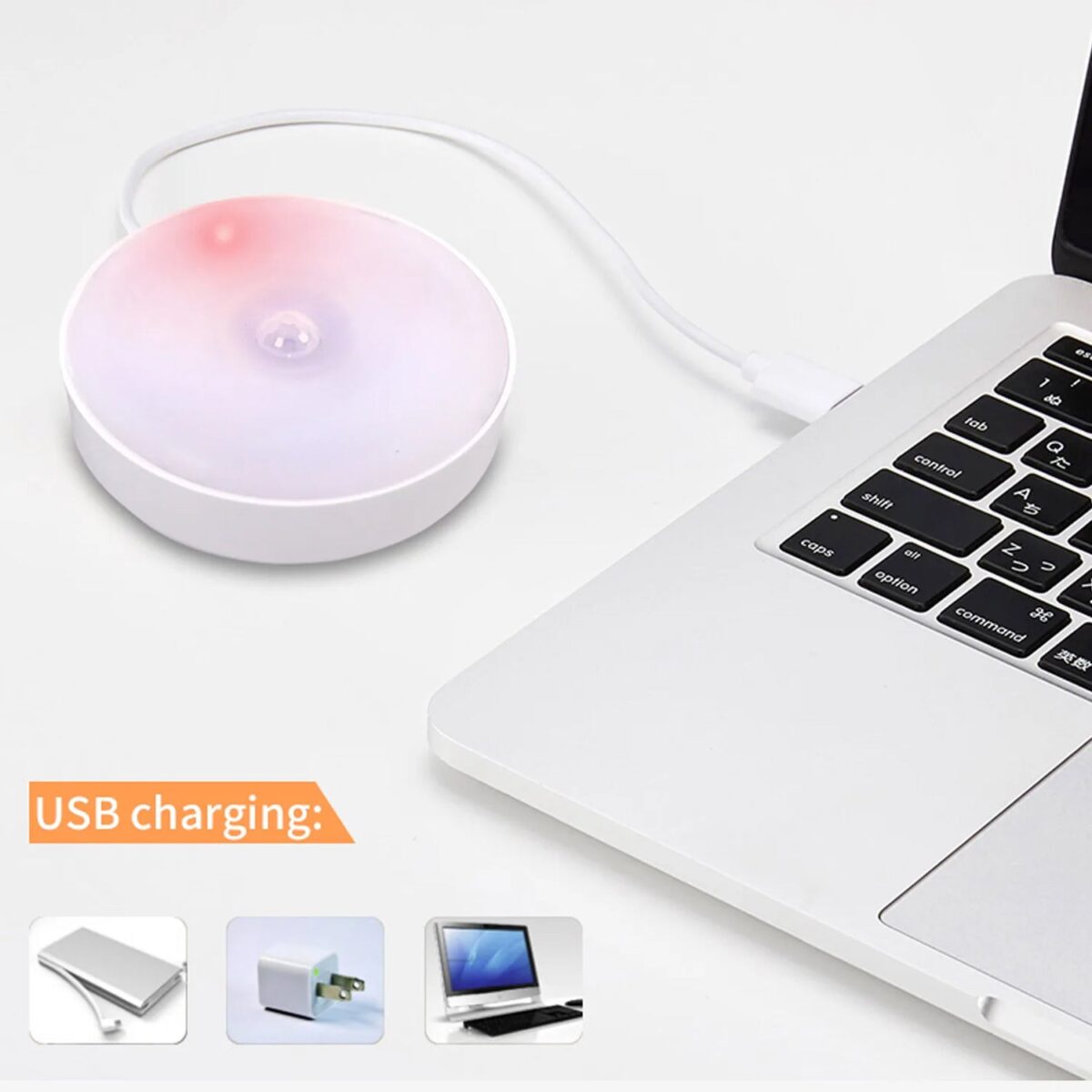 Round Shape 8 LED Motion Sensor Induction Led Light (1 Pc) - Image 6