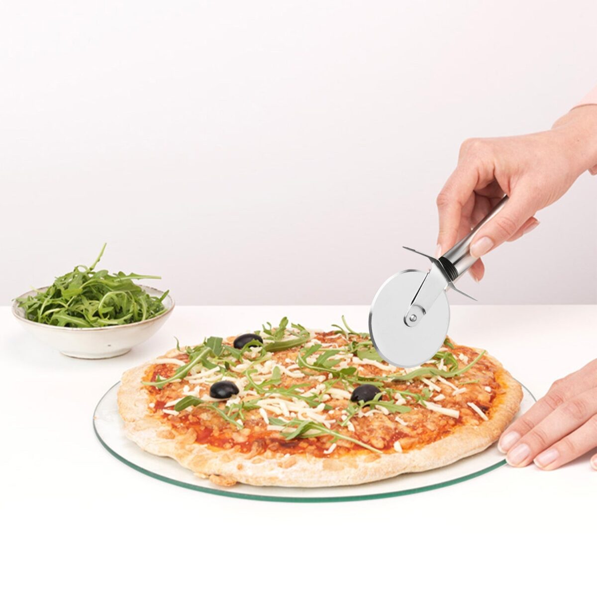 Stainless Steel Pizza Cutter, Pastry Cake Slicer, Sharp, Wheel Type - Image 3