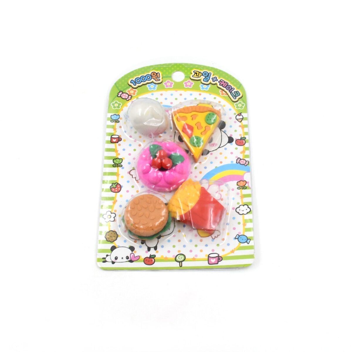 3D Food-Shaped Colorful Eraser Set Ã¢â‚¬â€œ Cute Novelty Mini Erasers for Kids (5 Pc Set) - Image 5