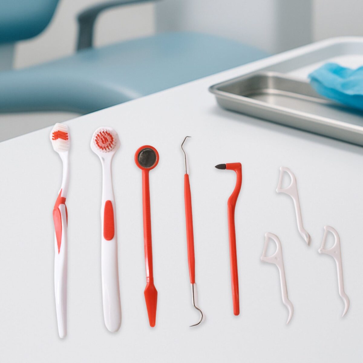 Ergonomically designed anti-slip handles  Durable plastic and stainless steel tools  Helps remove plaque, tartar, and food particles  Ideal for use between dentist visits  Travel-friendly and hygienically packaged - Image 6