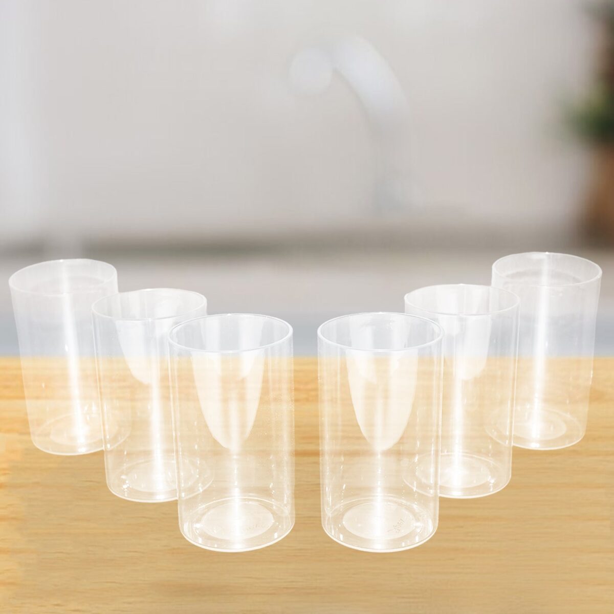 Apex Everyday Plastic Glass Set Ã¢â‚¬â€œ 6 Pieces Lightweight & Unbreakable - Image 4