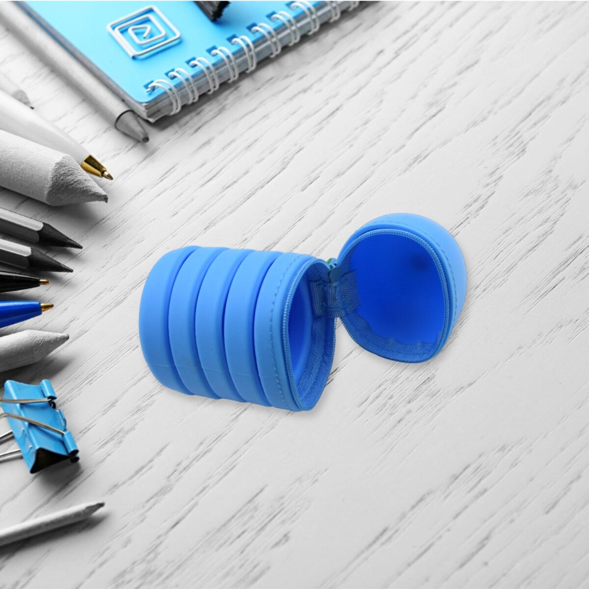 Silicone Telescopic Pencil Case â€“ Large Capacity, Zipper Closure, Perfect for School & Office - Image 6