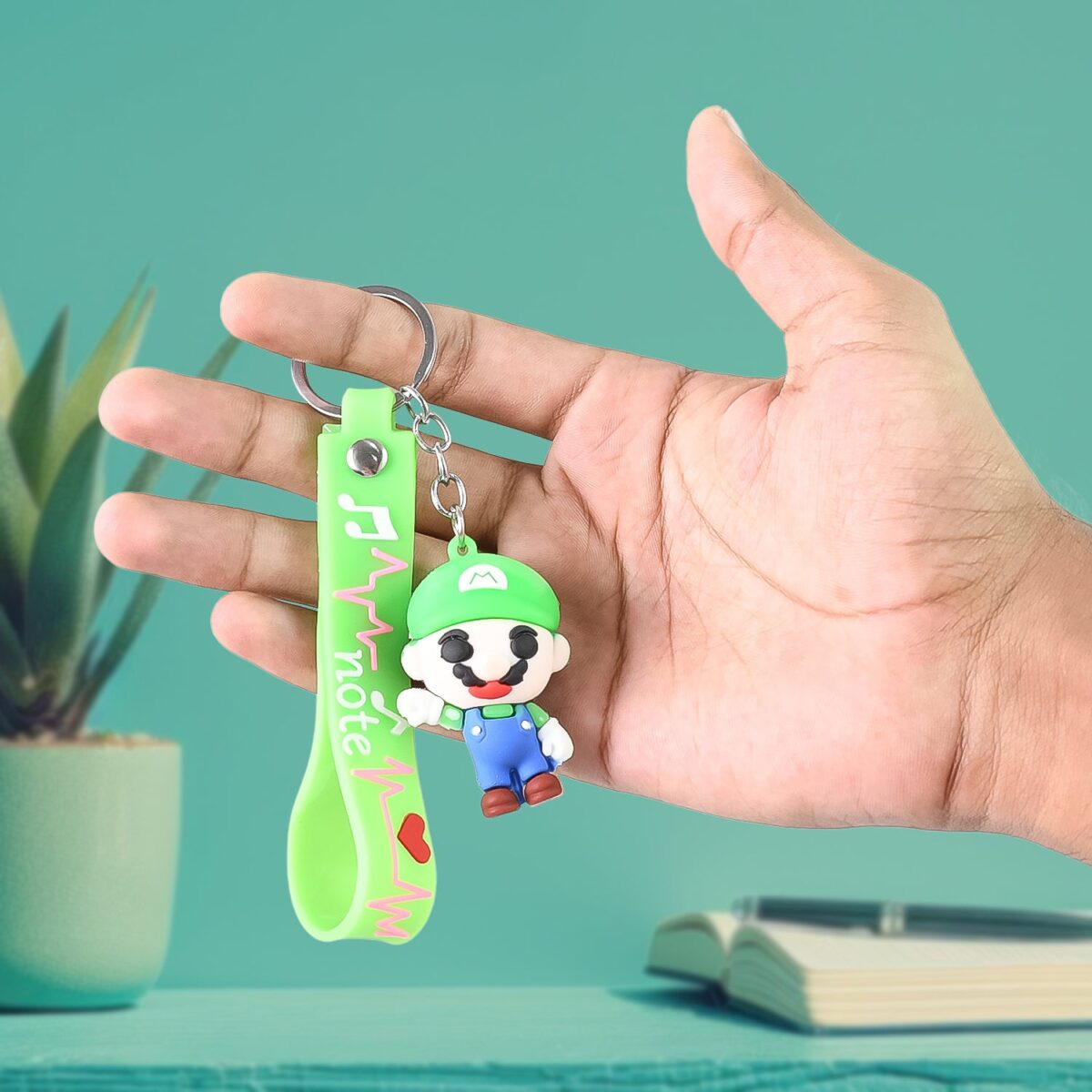 Cute Cartoon Silicone 3D Key Chain with Metal Hook & Strap (Pack of 1) - Image 4