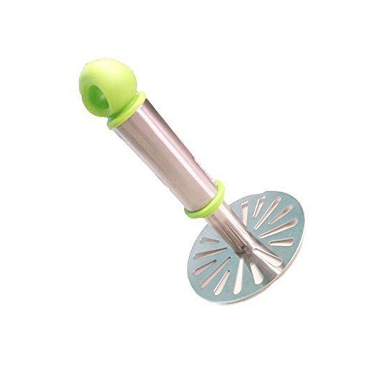 02_bd3fb8ce-7175-4168-bbdc-dd43c8ced2d8.jpg Ganesh Potato / Pav Bhaji Masher with Plastic Handle, Silver & Plastic - Oval Pav Masher, Potato 1-Piece, Smasher Handle, Multicolor - Image 4