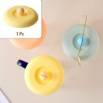 Cup / Mug Lid Dust Proof Silicone Rubber Airtight Seal (Cup & Spoon Not Included Only Lid/ 1 Pc)