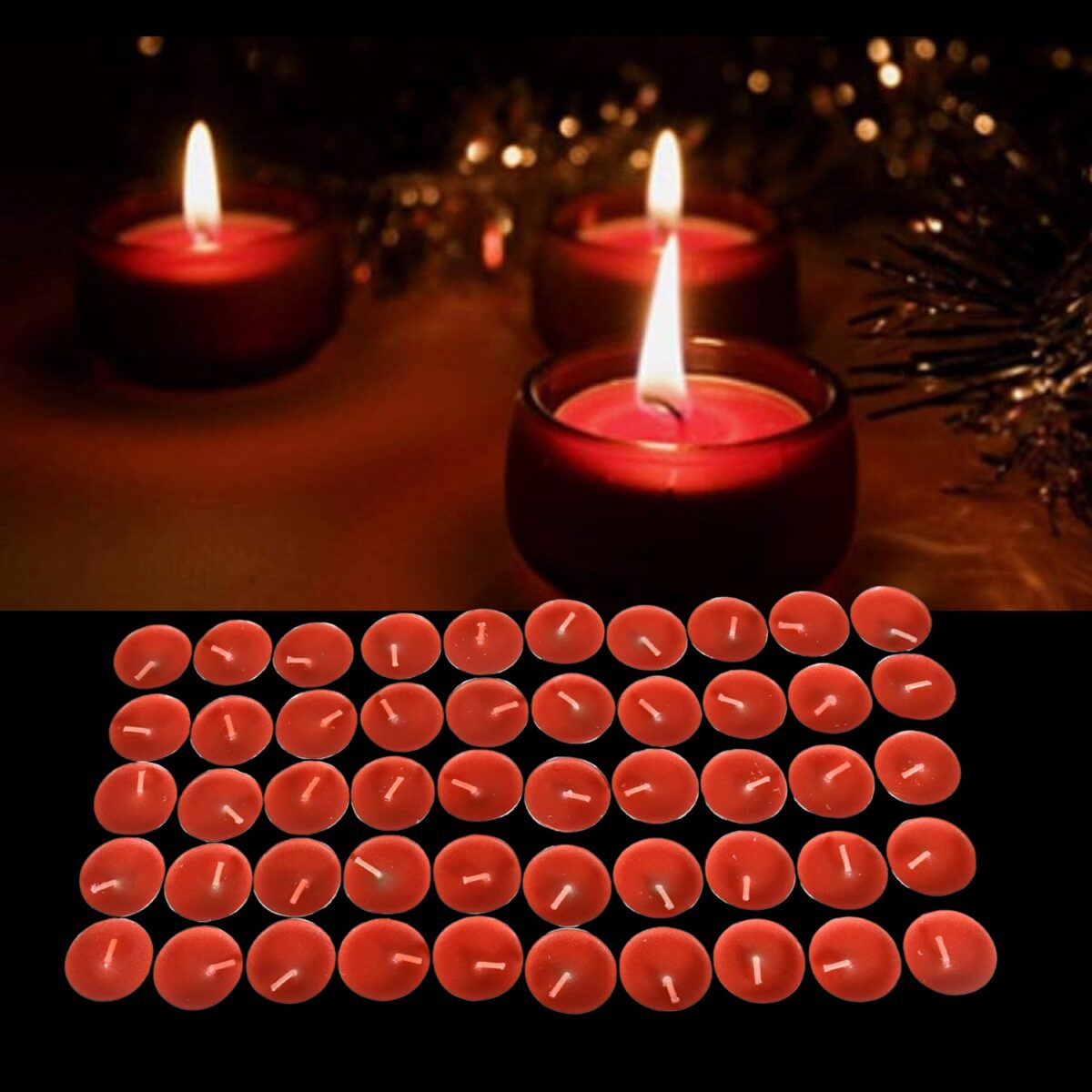 Tealight Candles Set, Smokeless Candles, Tealight Diwali Candles for Diwali, Home Decor, Decoration, Party, Festivals for Mood Dinners Parities Home Decoration Wedding Candle (50 Pcs set) - Image 6