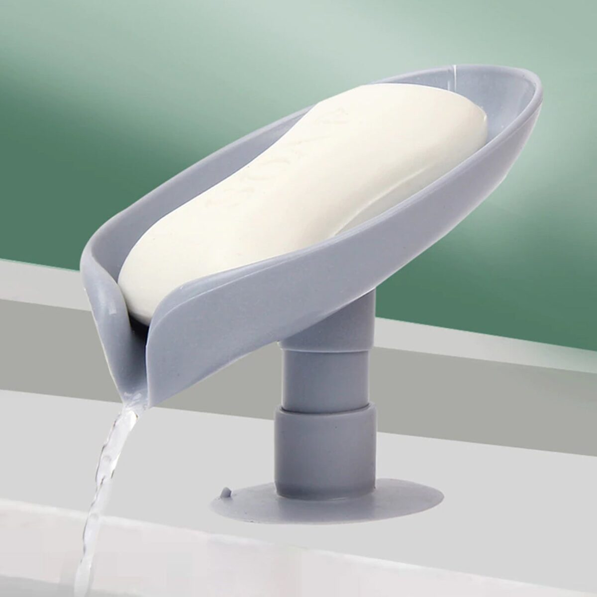 Self Draining Soap Holder for Bathroom Leaf Shape Soap Tray - Image 3