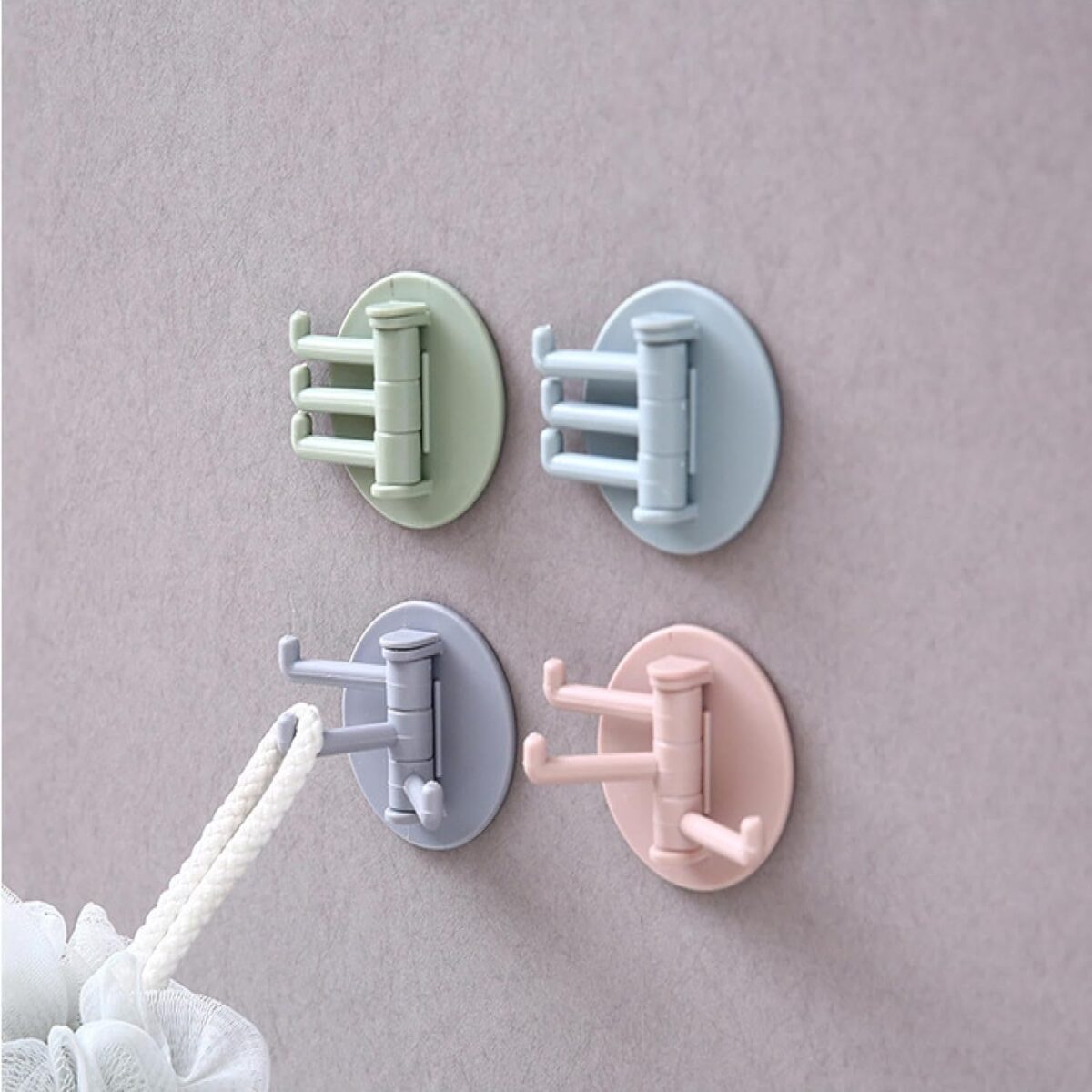 180Ã‚Â° Rotating Punch-Free 3-Hook Sticky Hook Ã¢â‚¬â€œ 1 Pc - Image 3