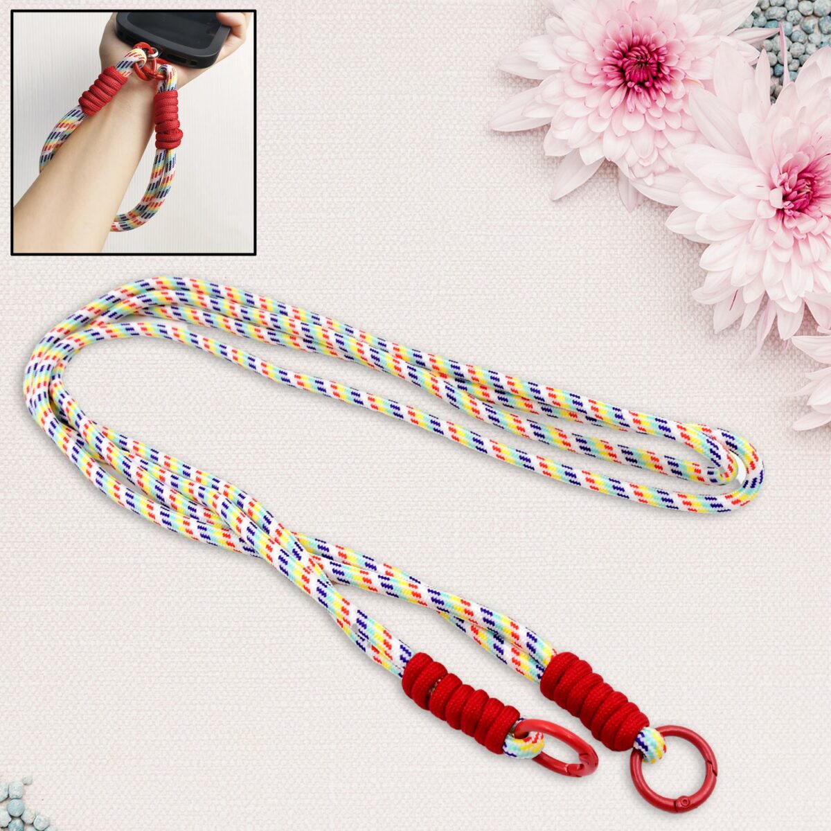 Universal lanyard for phone, Cross-body Cell Phone Lanyard  With All Smartphones (1 pc / 52 Inch / Multicolor) - Image 5
