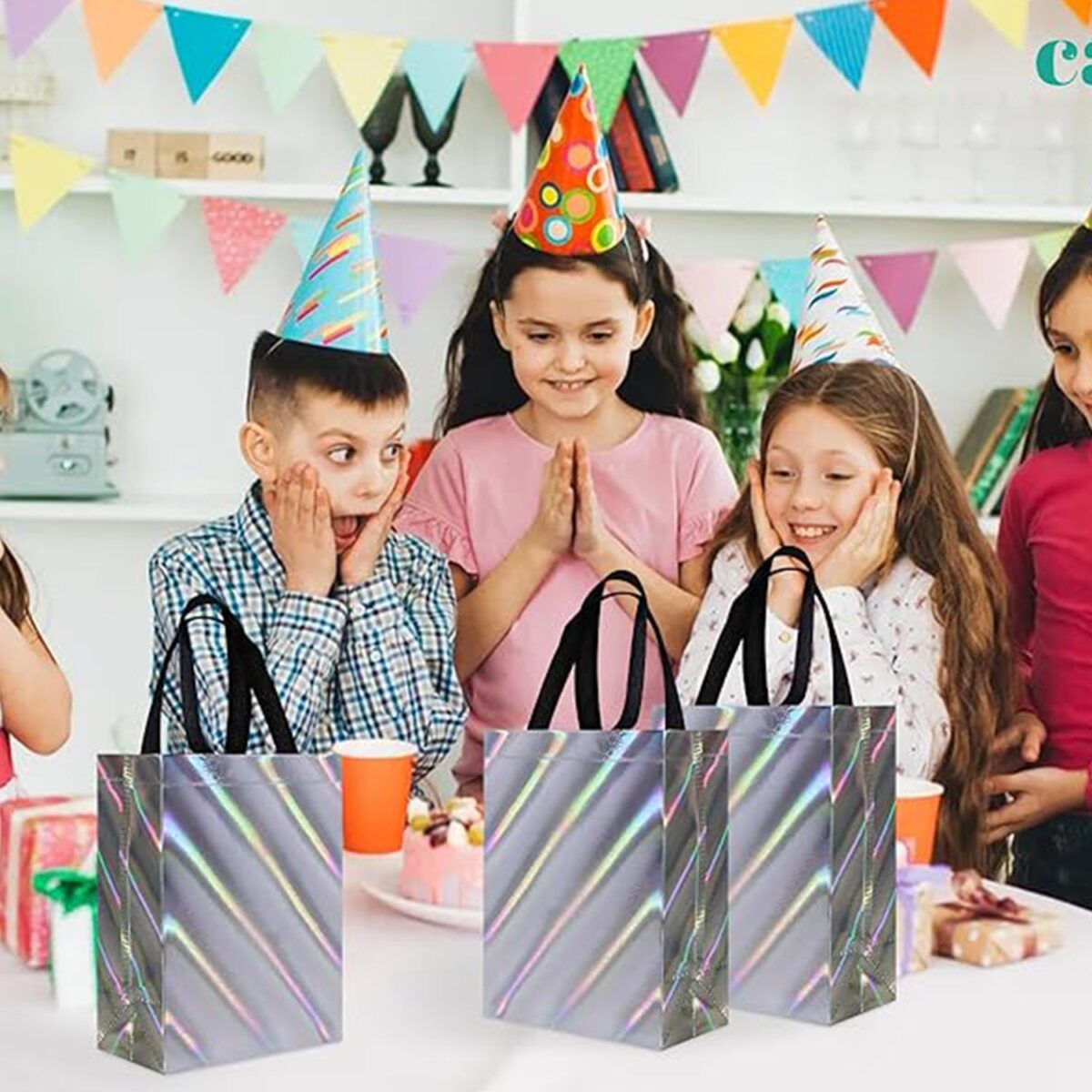 Birthday Gift Bag, Reusable Party Gift Bags (1 Pc / Mix Design) - Image 3