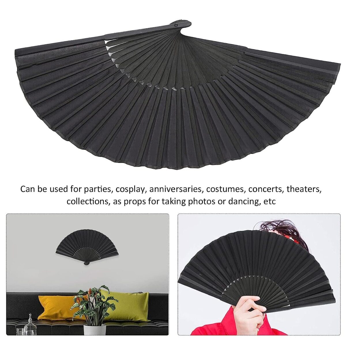 Folding Handheld Pretty Hand Fan Wedding Party Accessory Pocket Sized Fan For Wedding Gift, Party Favors, DIY Decoration, Summer Holidays (1 Pc) - Image 7