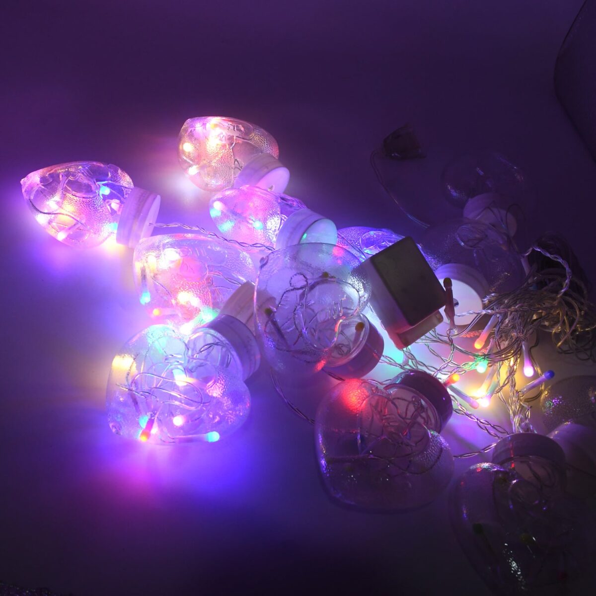 8 Feet 12 Wish Heart Ball String LED Lights With Color Box for Home Decoration, Diwali & Wedding LED Christmas Light Indoor and Outdoor Light ,Festival Decoration (Wishing Ball Multicolor) - Image 1