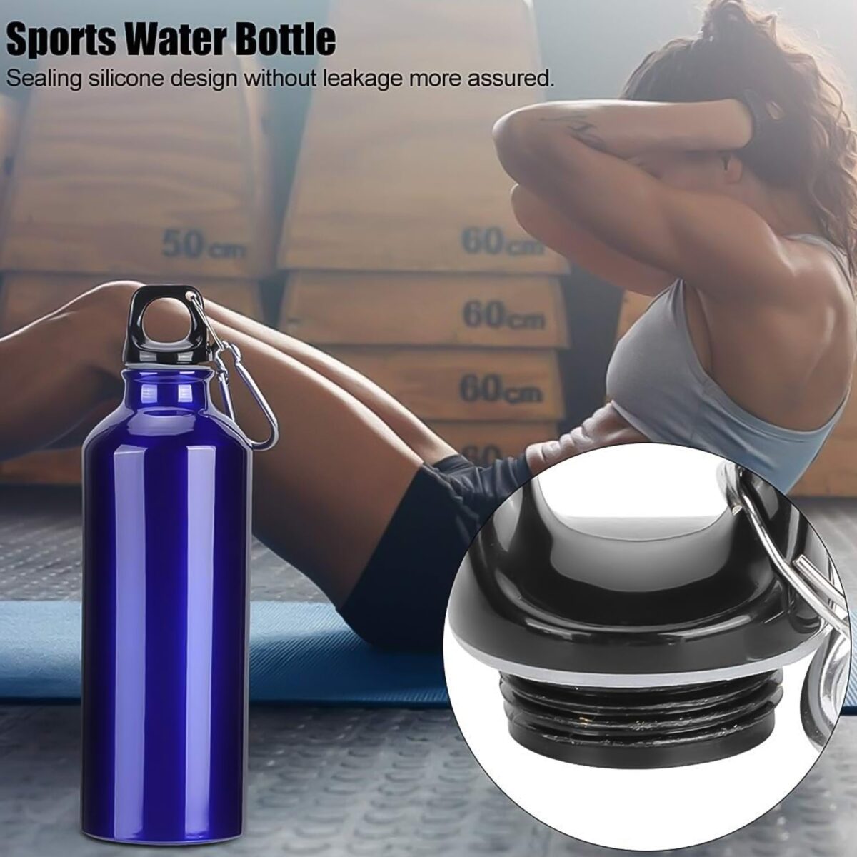 Aluminium Sports Water Bottle, 1 Pc (Capacity 500 ML Approx) - Image 4