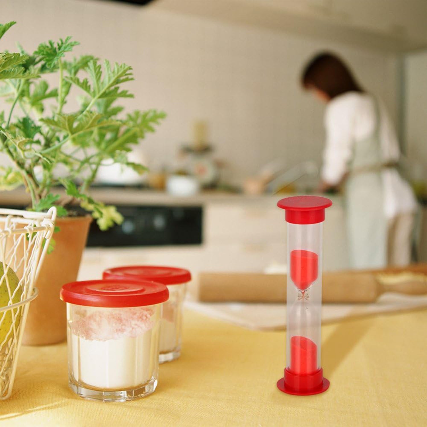 02_d6673689-ca91-4ef9-bdef-288595103b5e.jpg Plastic Hourglass Sand Timer Set ââ¬â 3-Min Sand Clock for Kitchen, Office, School & Kids (5 Pc) - Image 5