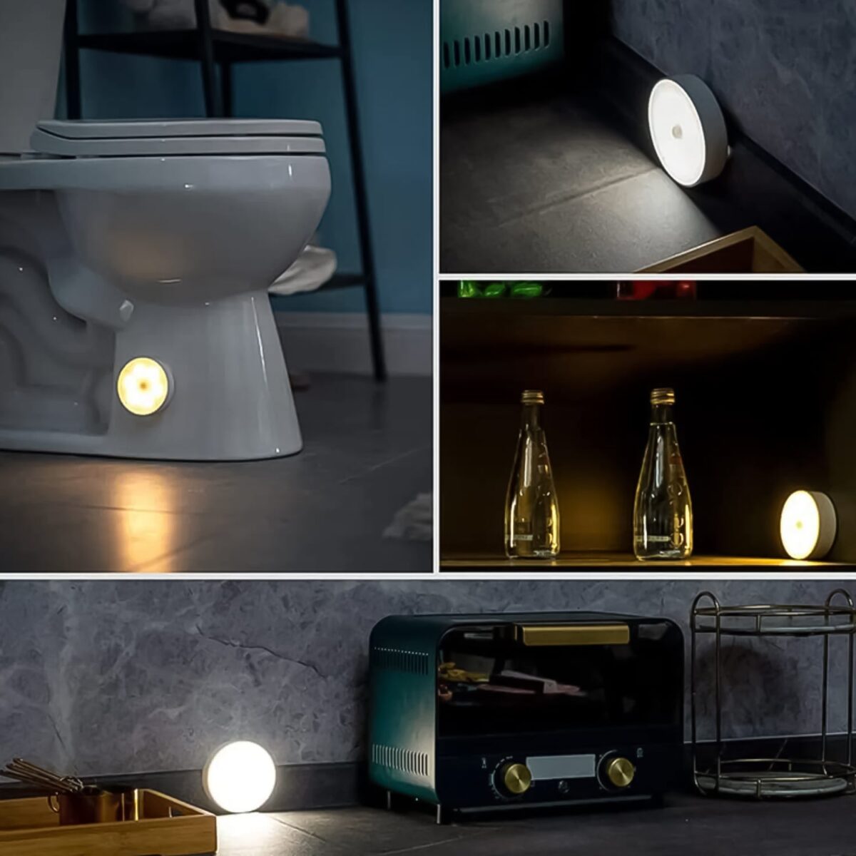 8 LED Night Lights With USB Charging & Double-Sided Adhesive PadsÃ‚Â (1 Pc) - Image 6
