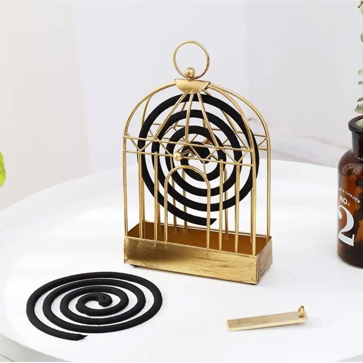 Mosquito Coil Holder, Vintage Style Durable Household Mosquito coil Stand for Office Home - Image 1
