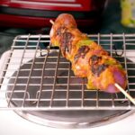 Square Stainless Steel Barbecue Grill with Steel Handle - Image 3