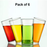 Heavy unbreakable Stylish Plastic Clear look fully Transparent Glasses Set 330ml (6pcs) - Image 5