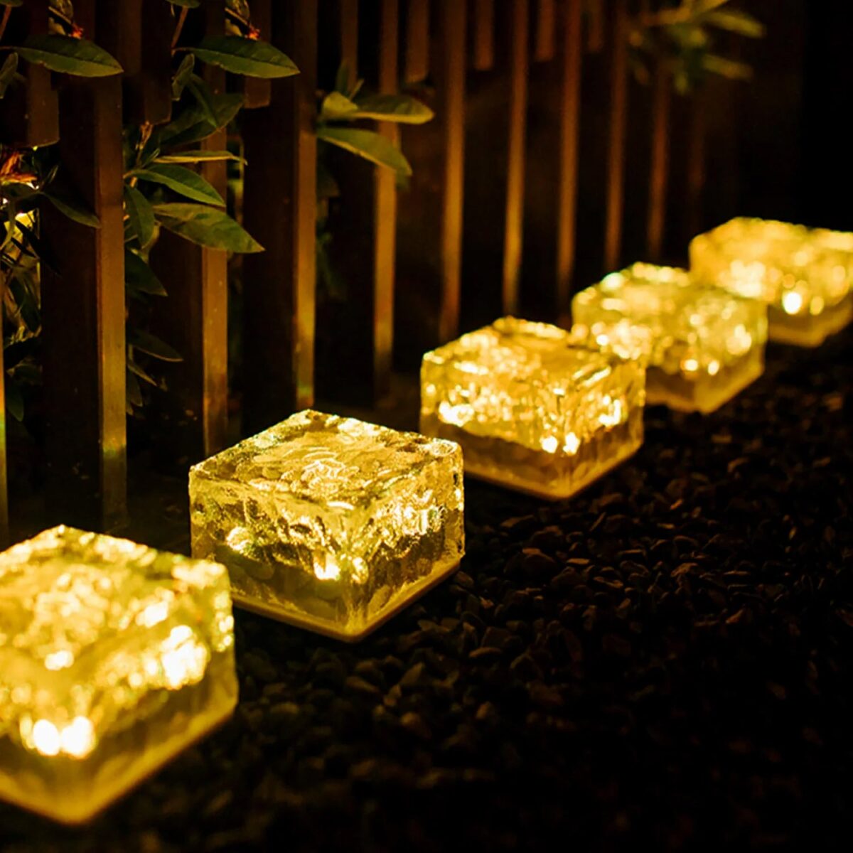 Solar Ice Cube Garden Light for Pathways & Christmas Decor - Image 4