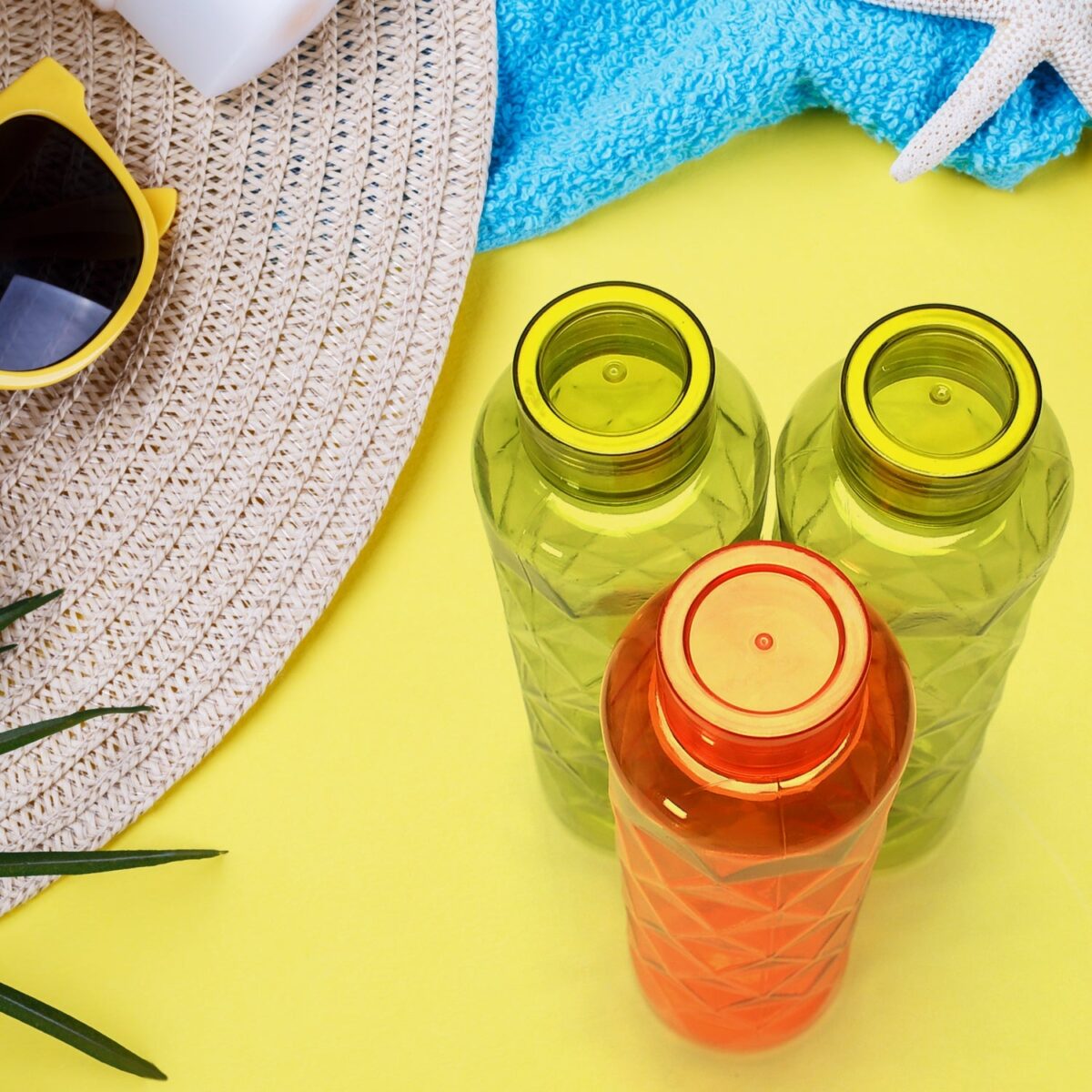 3Pc Set Diamond Cut Bottle Used for storing water and beverages purposes for people. - Image 5