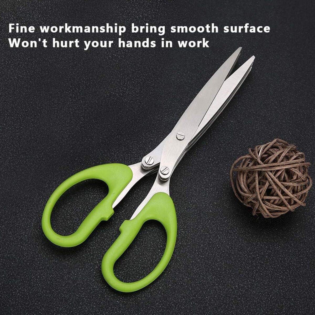 Multifunction Vegetable Stainless Steel Herbs Scissor with 3 Blades - Image 9