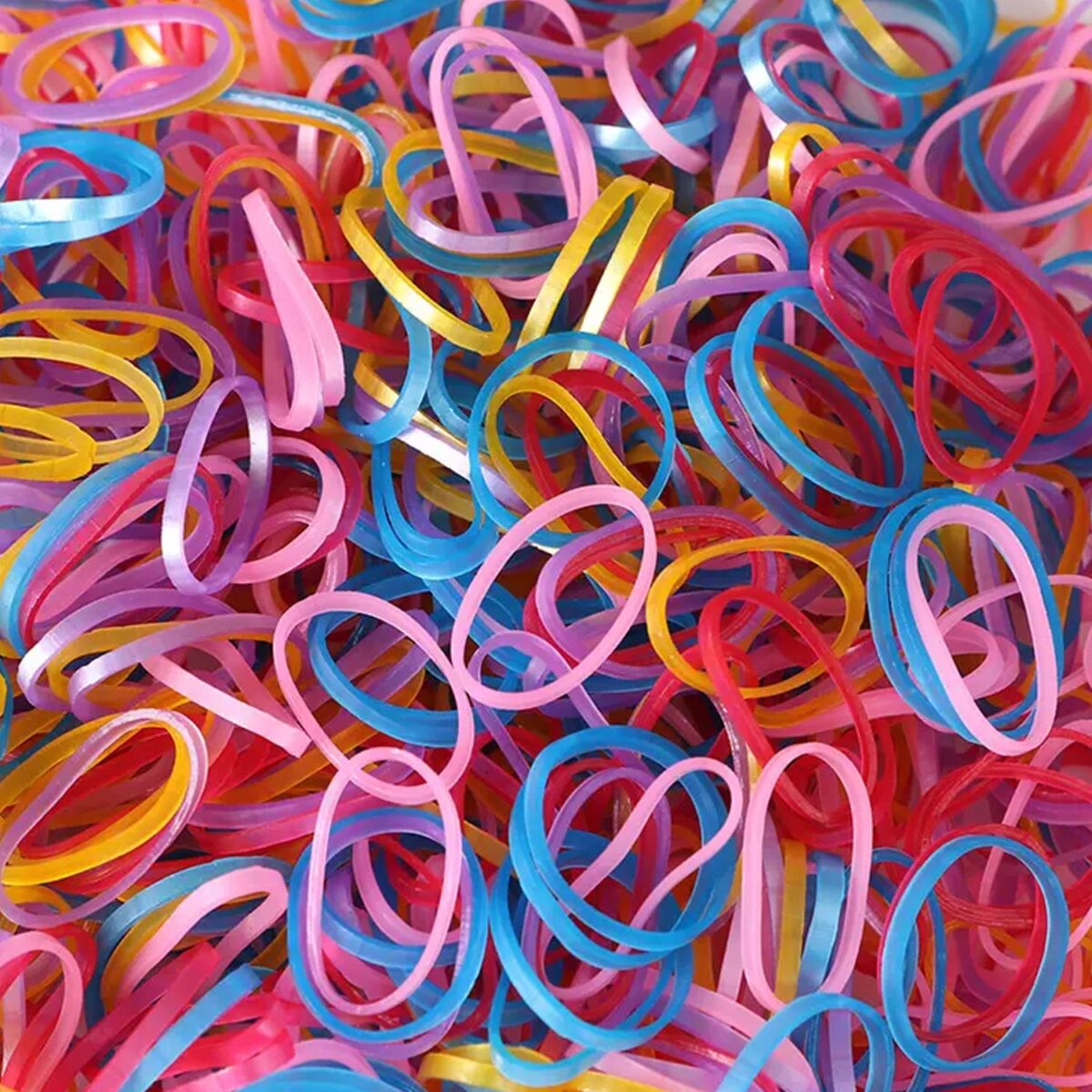 Multicolor Rubber Bands (Elastic & Reusable, Office & Home), Hair accessories - Image 3